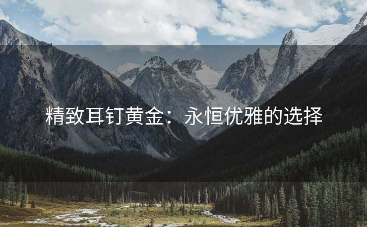 精致耳钉黄金：永恒优雅的选择
