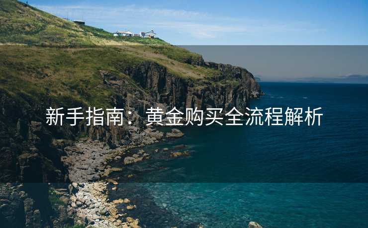 新手指南：黄金购买全流程解析