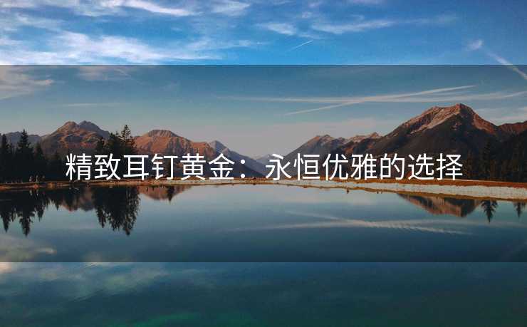 精致耳钉黄金：永恒优雅的选择