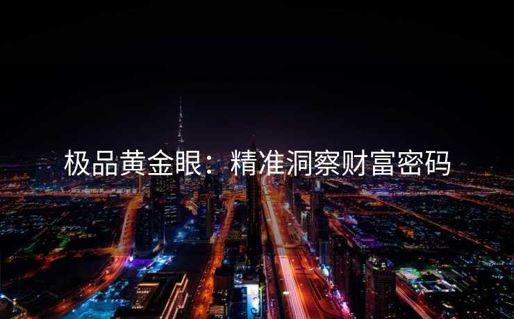 极品黄金眼：精准洞察财富密码