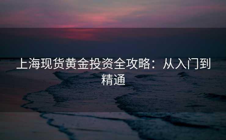 上海现货黄金投资全攻略:从入门到精通 上海现货黄金投资全攻略:从入门到精通