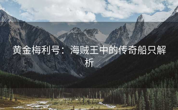 黄金梅利号:海贼王中的传奇船只解析 黄金梅利号:海贼王中的传奇船只解析