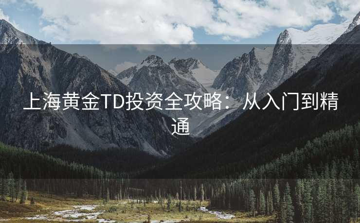 上海黄金TD投资全攻略：从入门到精通
