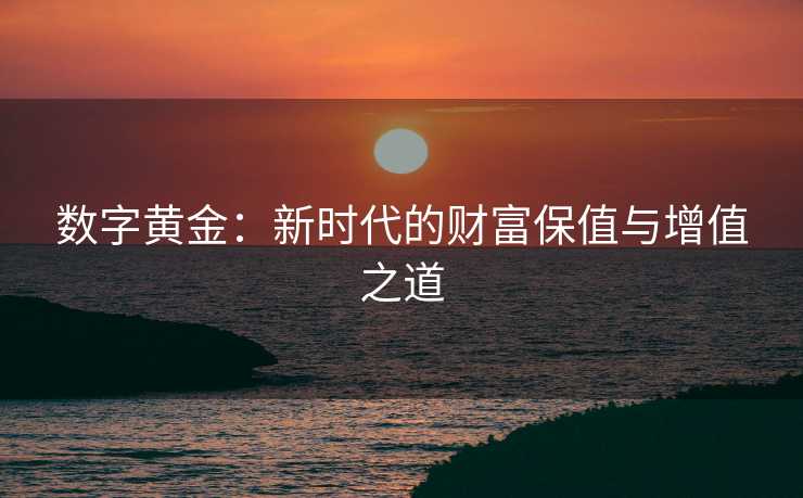 数字黄金：新时代的财富保值与增值之道