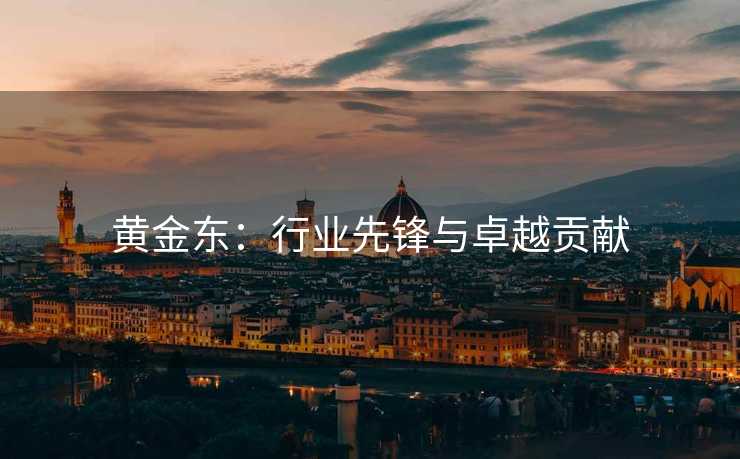 黄金东：行业先锋与卓越贡献