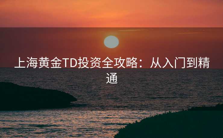上海黄金TD投资全攻略：从入门到精通